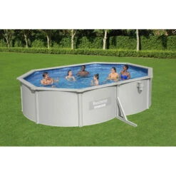 Piscine Hors Sol Hydrium Ovale Grise Bestway 5,00 X 3,60 X 1,20m -Pas Cher Piscine Magasin piscine hors sol hydrium ovale grise bestway 500 x 360 x 120m 3