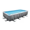 Piscine Tubulaire Rectangulaire Bestway Power Steel 5,49x 2,74x ↕1,22m Aspect Rotin Gris -Pas Cher Piscine Magasin piscine tubulaire bestway power steel 549x 274x 122m 3