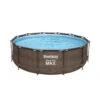 Piscine Tubulaire Ronde Bestway Steel Pro Max 3,66x ↕1,00m Aspect Rotin Marron -Pas Cher Piscine Magasin piscine tubulaire bestway power steel vista series 366x 100m