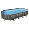 Piscine Tubulaire Ovale Bestway Power Steel 7,32 X 3,66 X 1,22m Aspect Bois Rustique