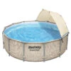 Piscine Tubulaire Ronde Bestway Power Steel 3,96 X 1,07m Aspect Rotin Beige Avec Canopy -Pas Cher Piscine Magasin piscine tubulaire ronde aspect rotin beige avec canopy bestway 396 x 107m