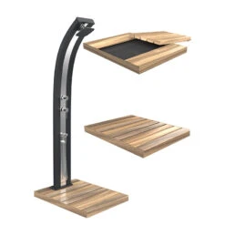 Socle De Douche En Bois Avec Collecteur D'eau